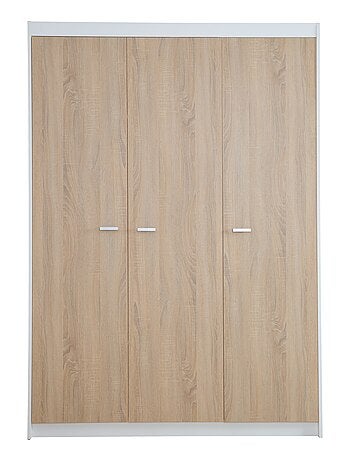 ROBA Armoire "Gabriella" 3 portes – technologie à fermeture progressive – blanc fraisé