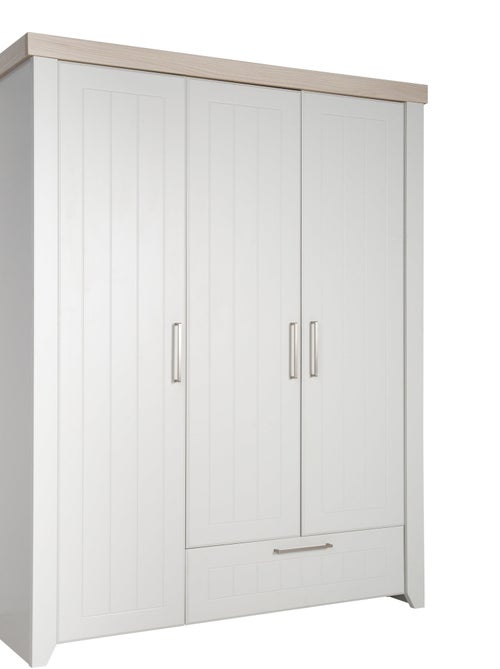 ROBA Armoire "Helene" 3 portes – technologie à fermeture progressive – gris clair / orme lunaire - Kiabi