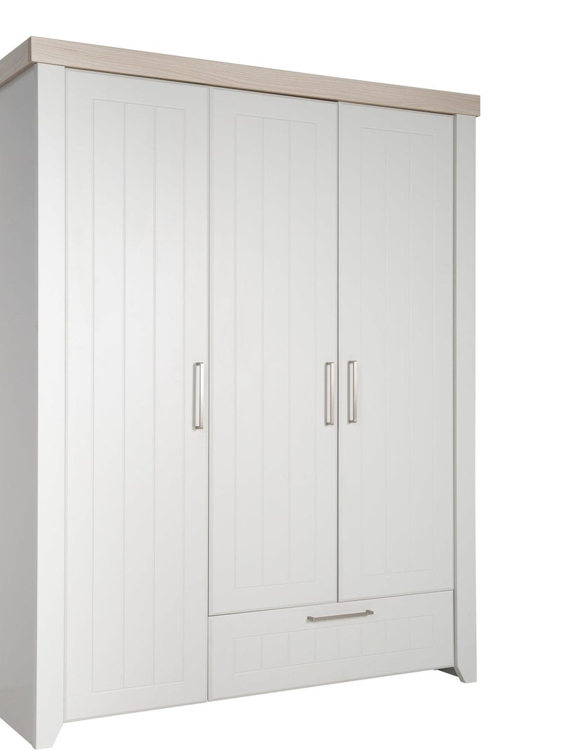 ROBA Armoire "Helene" 3 portes – technologie à fermeture progressive – gris clair / orme lunaire Gris clair - Kiabi