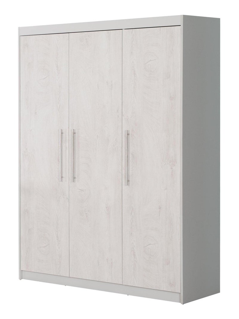 ROBA Armoire "Maren 2" à 3 portes battantes – gris clair / blanc Gris clair - Kiabi