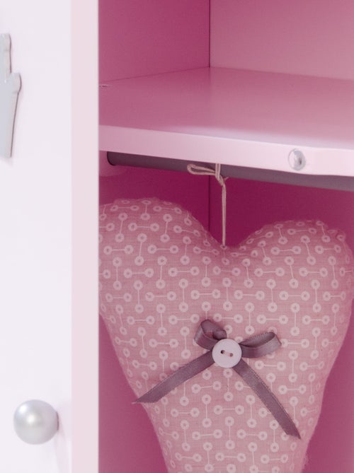 ROBA Armoire Poupée "Princesse Sophie" avec Tringle à Vêtements et Étagère - Dès 18 Mois - Rose - Kiabi