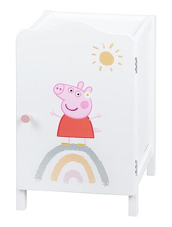 ROBA Armoire pour Vêtements de Poupée en Bois Peppa Pig - Motif Arc-en-ciel