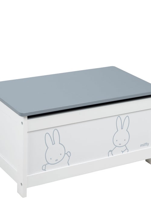 ROBA Banc-Coffre à Jouets "miffy®" en Bois pour Enfant - Fermeture Douce - Blanc/Motif Lapin - Kiabi