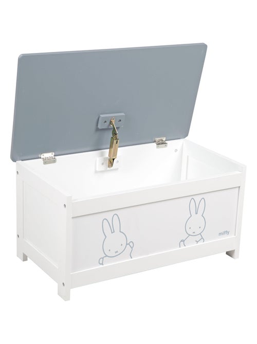 ROBA Banc-Coffre à Jouets "miffy®" en Bois pour Enfant - Fermeture Douce - Blanc/Motif Lapin - Kiabi