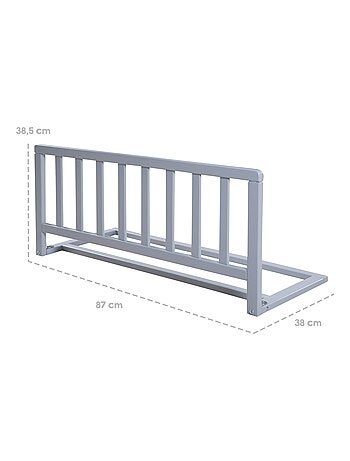 ROBA Barrière de Lit 90 cm - Protection Anti-Chute Sûre pour Bébés et Enfants - Bois Naturel