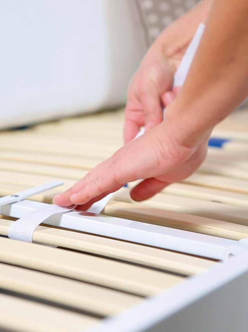 ROBA Barrière de Lit Bébé et Enfant "Klipp-Klapp" - 150 cm - Antichute et Rabattable - Gris Gris Blanc - Kiabi