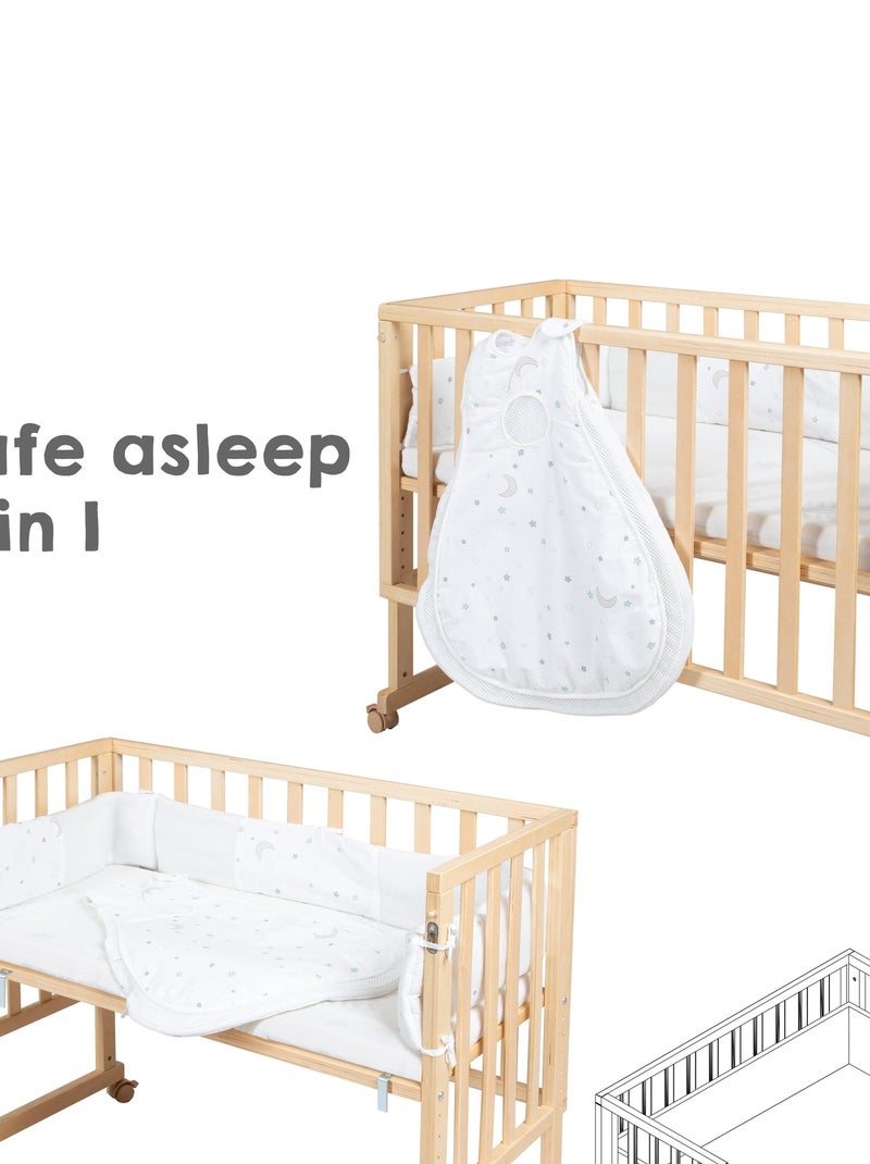ROBA Berceau Cododo "Safe Asleep®" 3en1 + Équipement "Sternenzauber" Marron clair - Kiabi