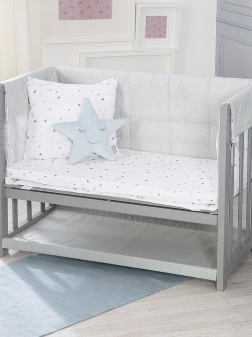 ROBA Berceau Cododo "Sternenzauber Grau" 3en1 + Équipement – Gris/Blanc - Kiabi