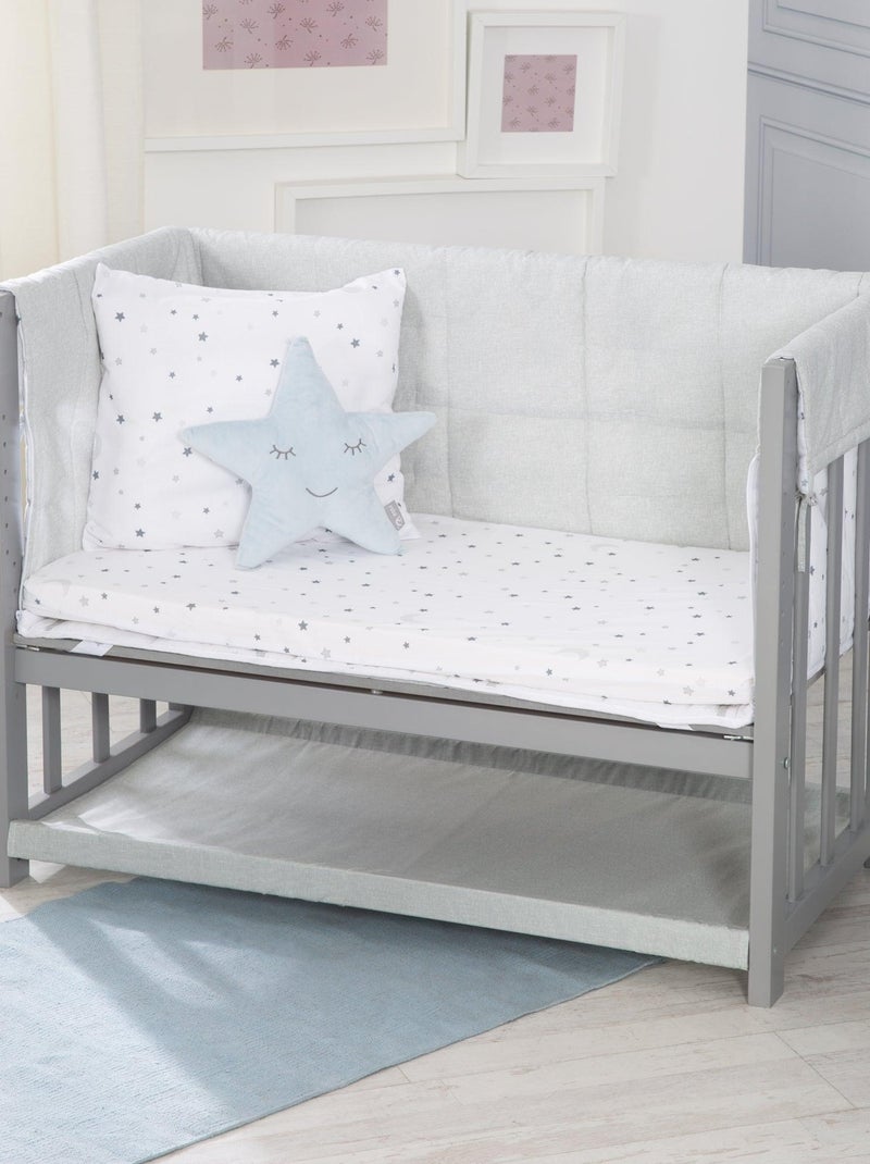 ROBA Berceau Cododo "Sternenzauber Grau" 3en1 + Équipement – Gris/Blanc Gris - Kiabi
