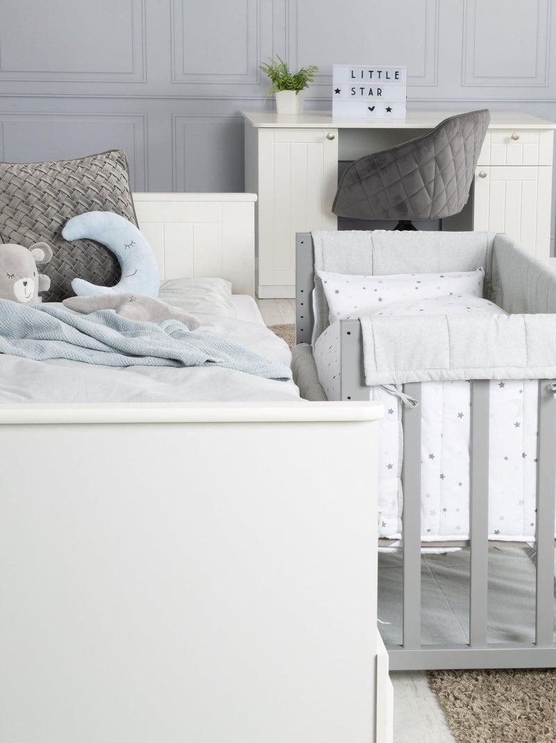 ROBA Berceau Cododo "Sternenzauber Grau" 3en1 + Équipement – Gris/Blanc Gris - Kiabi