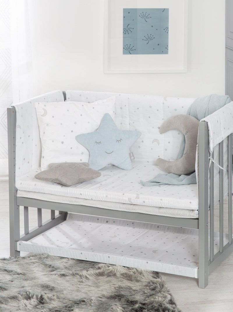 ROBA Berceau Cododo "Sternenzauber Grau" 4en1 + Équipement – Gris/Blanc Gris - Kiabi