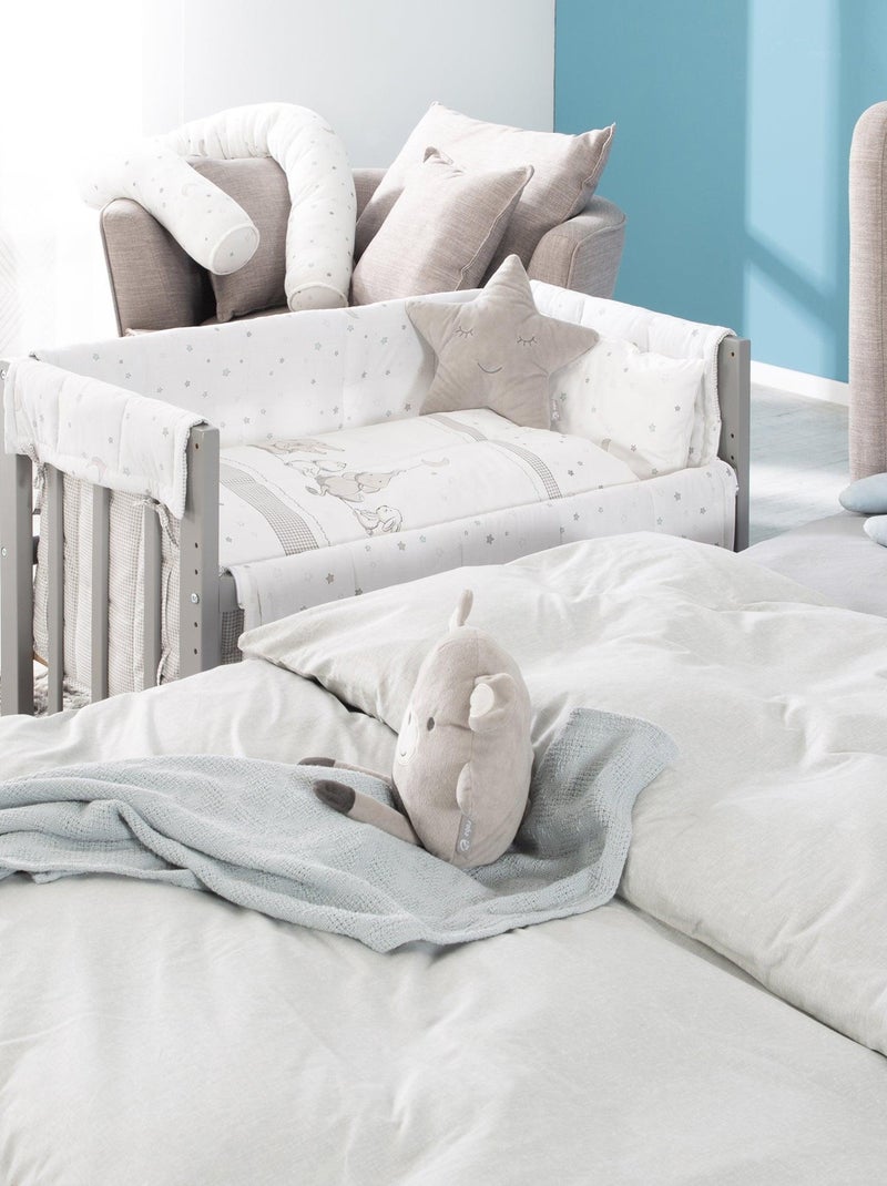 ROBA Berceau Cododo "Sternenzauber Grau" 4en1 + Équipement – Gris/Blanc Gris - Kiabi