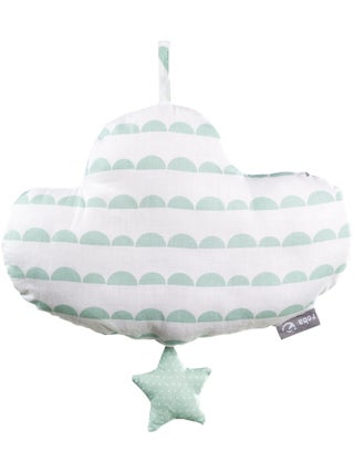 ROBA Boîte à musique en Forme de Nuage "Happy Cloud" - Lavable - Taupe/Menthe