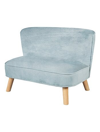 ROBA Canapé Enfant en Velours "Lil Sofa" Scandinave - 2 Places - Feuteuil Rétro Confortable - Rose