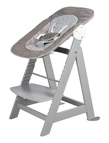 ROBA Chaise Haute Évolutive "Born Up" + Transat "miffy®" - Gris