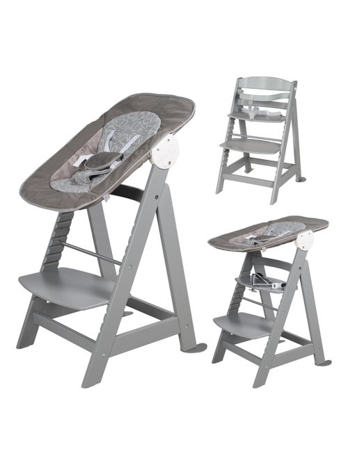 ROBA Chaise Haute Évolutive "Born Up" + Transat "miffy®" - Gris - Kiabi