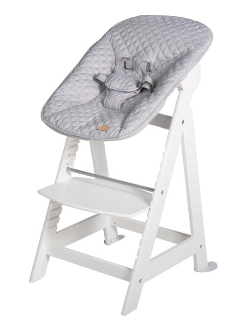 ROBA Chaise Haute Évolutive "Born Up" + Transat "roba Style" - Gris/blanc - Kiabi ROBA Chaise Haute Évolutive "Born Up" + Transat "roba Style" - Gris/blanc - Kiabi