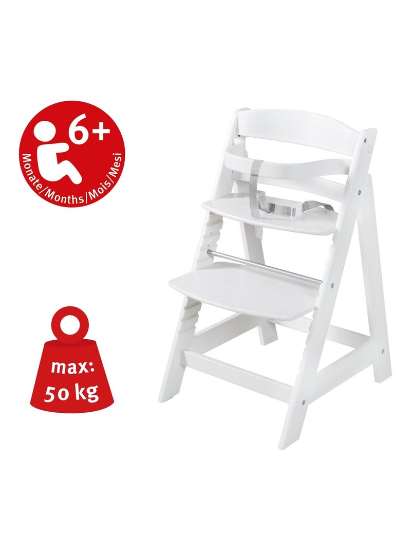 ROBA Chaise Haute Évolutive "Born Up" + Transat "roba Style" - Gris/blanc Blanc - Kiabi