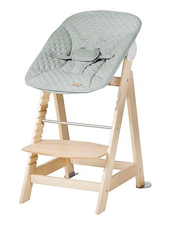ROBA Chaise Haute Évolutive "Born Up" + Transat "roba Style" - Blanc/Vert