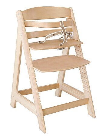 ROBA Chaise Haute Évolutive "Sit Up III" + Coussin "Little Stars" - Naturel/Gris