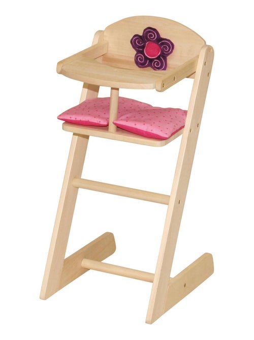 ROBA Chaise haute pour Poupée "Happy Fee" en bois - Dès 3 Ans - Naturel/Rose - Kiabi