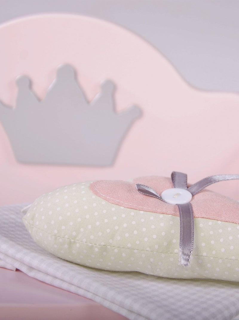 ROBA Chaise haute pour Poupée "Princess Sophie" en bois - Dès 18 mois - Rose/Argent Rose clair - Kiabi