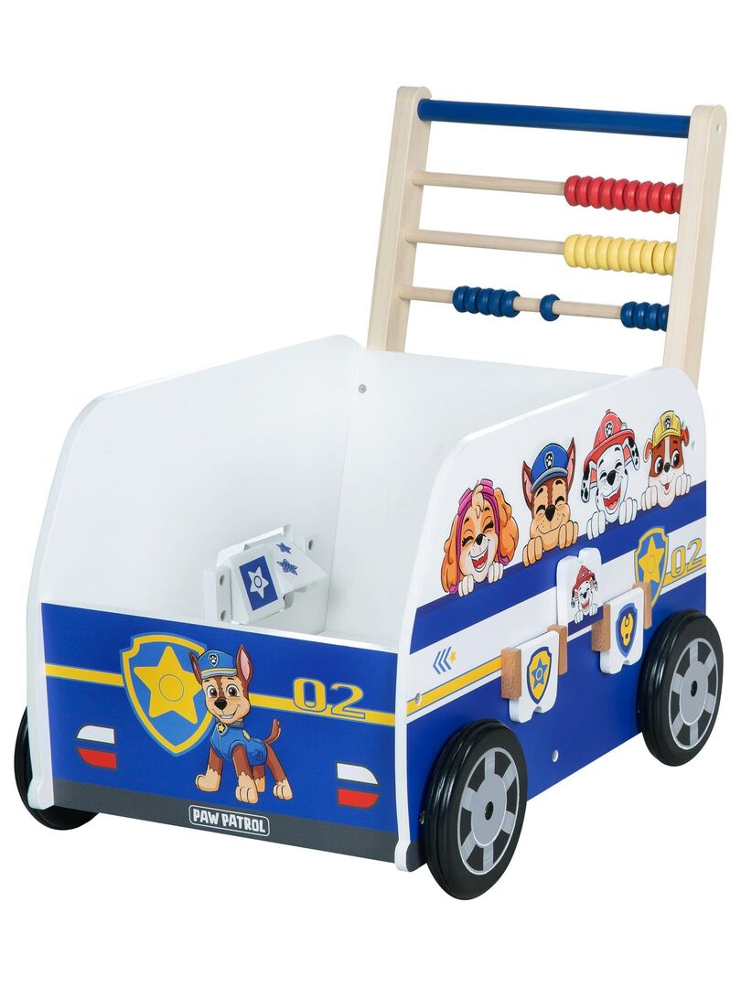 ROBA Chariot Enfant en Forme de Bus 'Paw Patrol' - Abaque et Éléments à  Tourner - Bleu - Motif Chien - Bleu Blanc - Kiabi - 84.90€