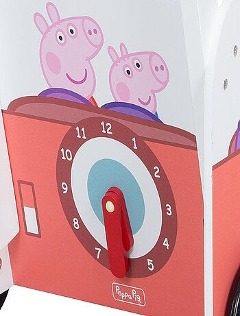 ROBA Chariot Enfant en Forme de Bus 'Peppa Pig' - Abaque et Éléments à Tourner - Rose - Motif Cochon