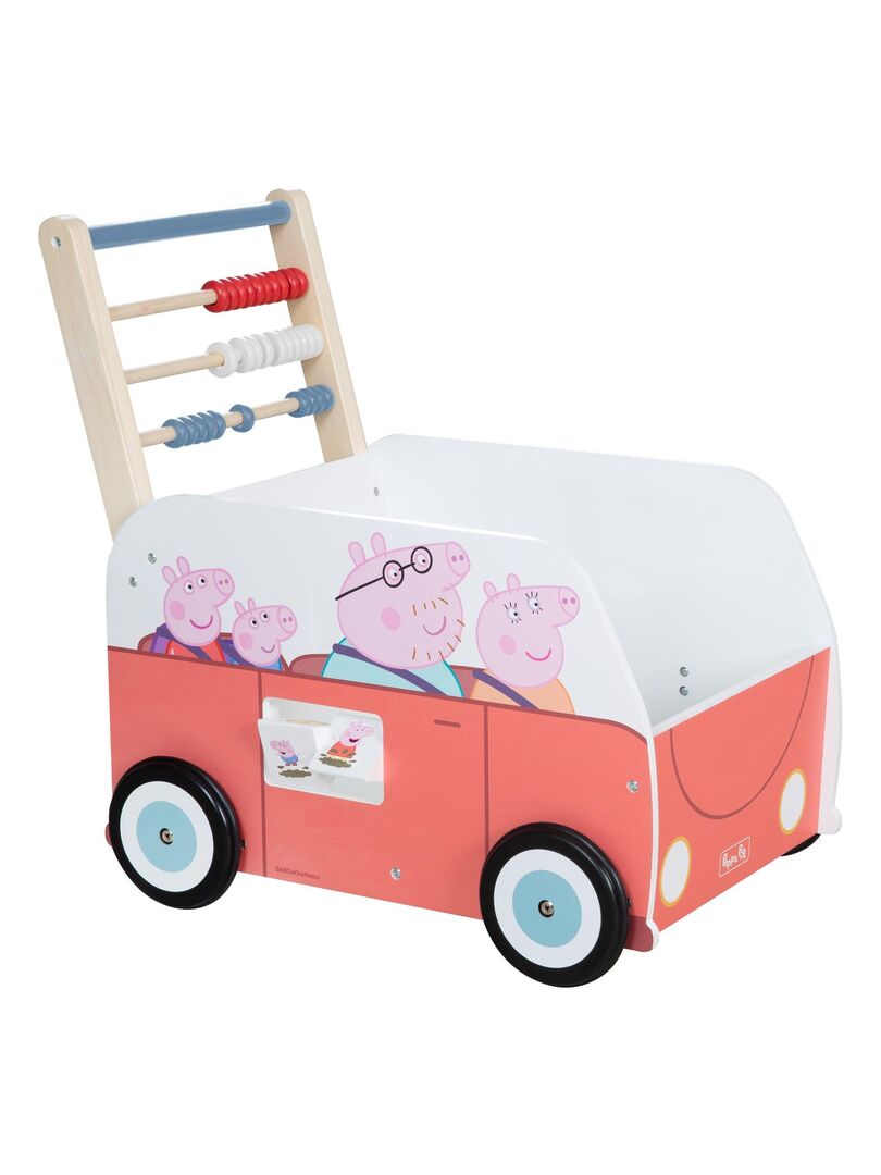 ROBA Chariot Enfant en Forme de Bus 'Peppa Pig' - Abaque et Éléments à  Tourner - Rose - Motif Cochon - Blanc Rose - Kiabi - 104.90€