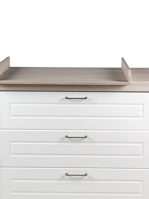 ROBA Commode à Langer "Felicia" à 3 Tiroirs - Plan Amovible – Style Maison de Campagne – Blanc - Kiabi