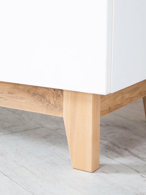 ROBA Commode à Langer "Finn" – avec Plan à Langer Amovible – 3 Tiroirs – blanc / chêne doré - Kiabi