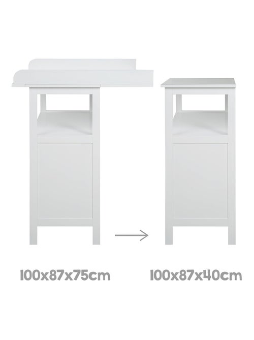 ROBA Commode à Langer Hamburg à 2 Portes + 2 Boîtes de Rangement – Gris - Kiabi