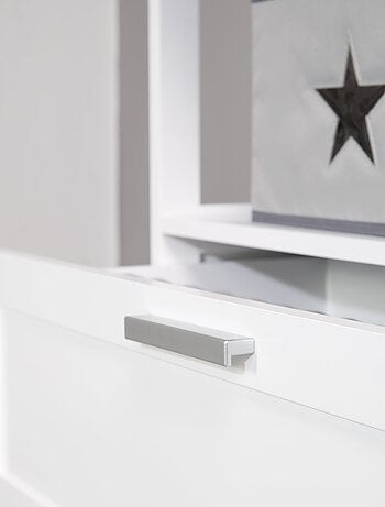 ROBA Commode à langer "Hamburg" à 2 Tiroirs + 2 boîtes de rangement – gris