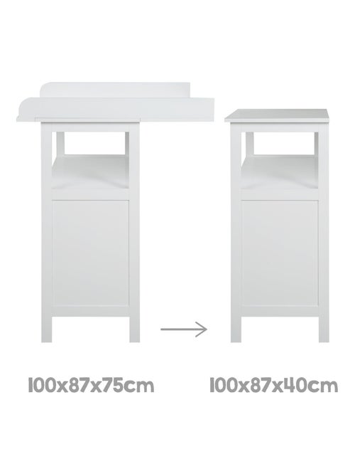 ROBA Commode à langer "Hamburg" à 2 Tiroirs + 2 boîtes de rangement – gris - Kiabi