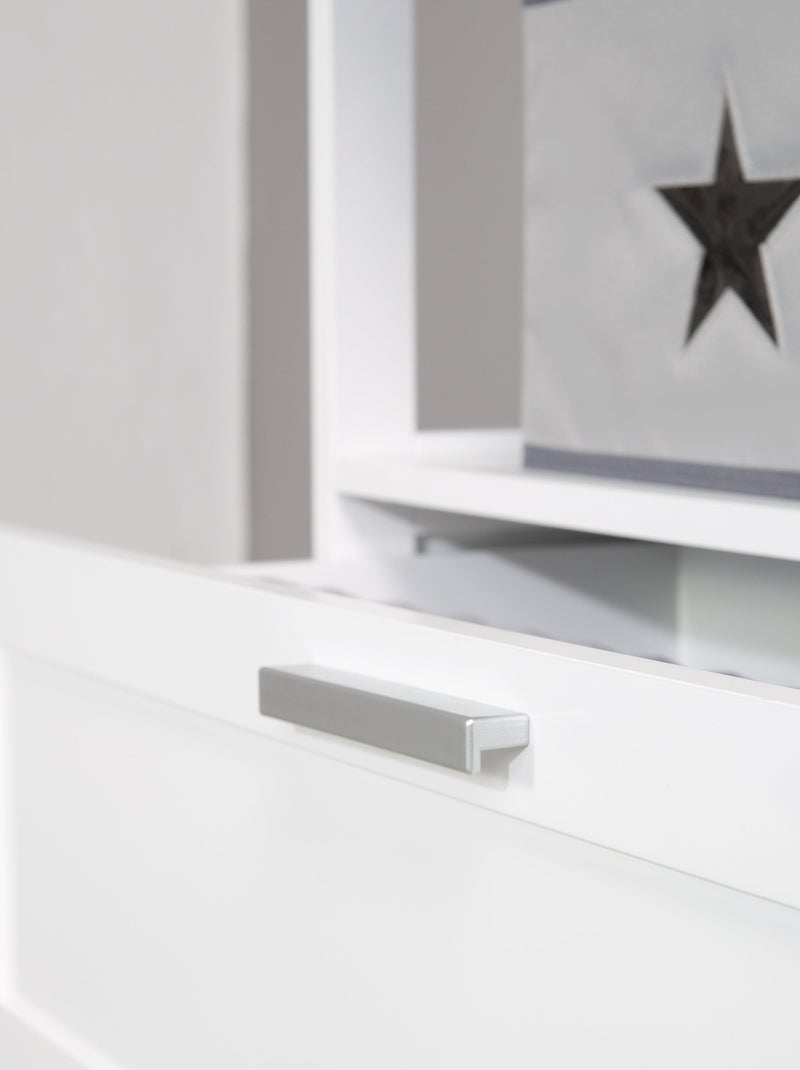 ROBA Commode à langer "Hamburg" à 2 Tiroirs + 2 boîtes de rangement – gris Blanc - Kiabi