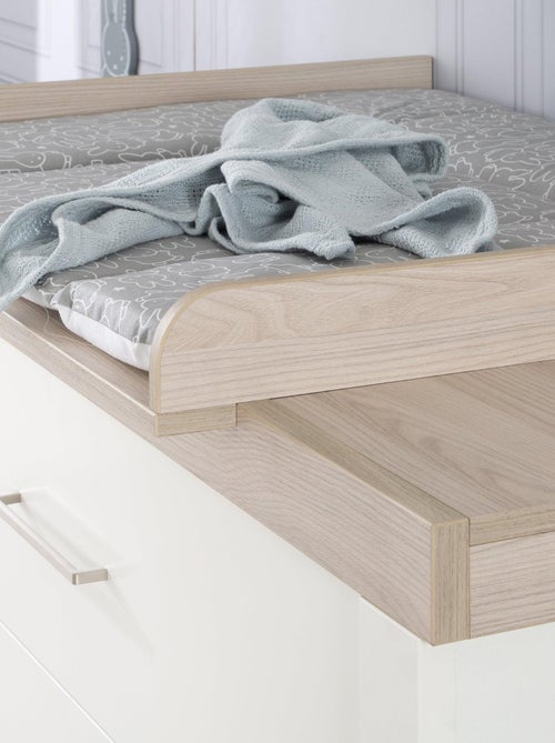 ROBA Commode à langer "Lucy" avec Plan Amovible - 3 Tiroirs à Fermeture Amortie - Hauteur 90 cm - Kiabi