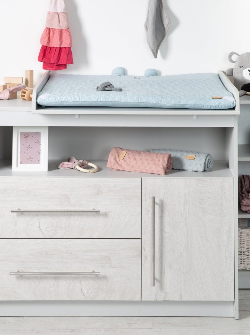 ROBA Commode à Langer "Maren 2" – avec Plan à Langer Amovible – Gris clair / Chêne blanchi Gris Gris clair - Kiabi