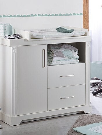 ROBA Commode à Langer "Maxi" – avec Plan à Langer Amovible – Style maison de campagne