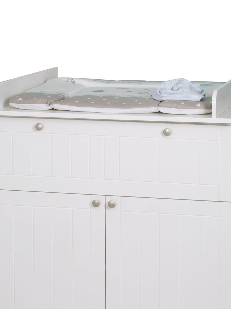 ROBA Commode à Langer "Mia" avec Plan à Langer Amovible au Style Maison de Campagne - Hauteur 93 cm Blanc - Kiabi