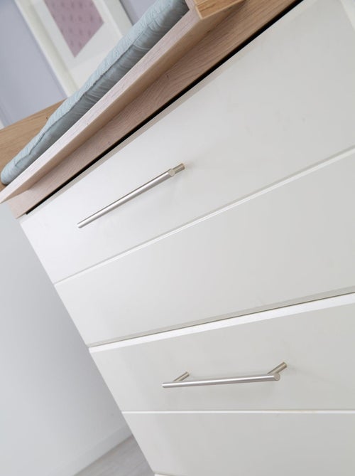 ROBA Commode à langer "Nele" Large - avec Plan Amovible - 3 Tiroirs - Couronne en "Artisan Oak" - Kiabi