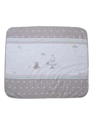 ROBA Couverture de Bébé "Indibear"- 80 x 80 cm - Brun