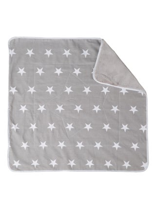 ROBA Couverture de Bébé "Little Stars" - 80 x 80 cm - Gris / Blanc