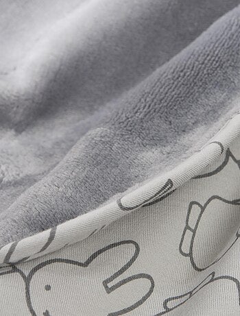 ROBA Couverture de Bébé "miffy®" - 80 x 80 cm - Gris