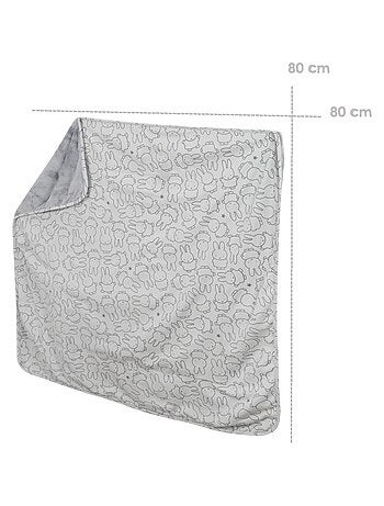 ROBA Couverture de Bébé "miffy®" - 80 x 80 cm - Gris
