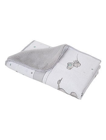 ROBA Couverture Douillette "Sternenzauber" - 80 x 80 cm - Gris Clair / Blanc