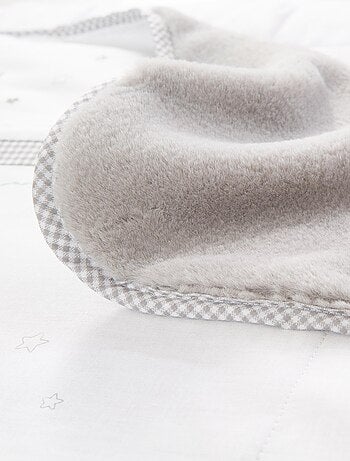 ROBA Couverture Douillette "Sternenzauber" - 80 x 80 cm - Gris Clair / Blanc