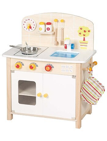 ROBA Cuisine Enfant en Bois + Accessoires en Métal et Bois - à Partir de 3 Ans