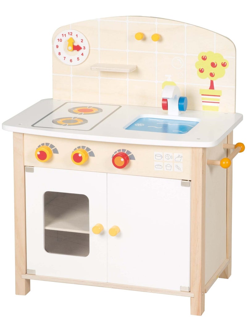 ROBA Cuisine Enfant en Bois + Accessoires en Bois et Métal - Dès 3 Ans Beige - Kiabi