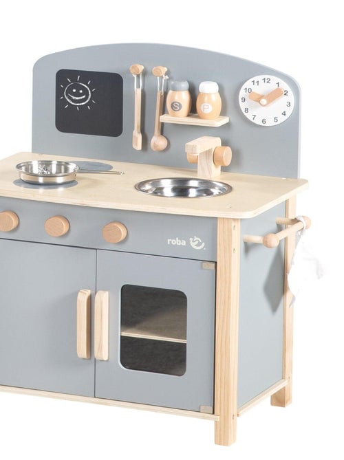 ROBA Cuisine Enfant en Bois + Accessoires en Métal et Bois - à Partir de 3 Ans - Rose - Kiabi