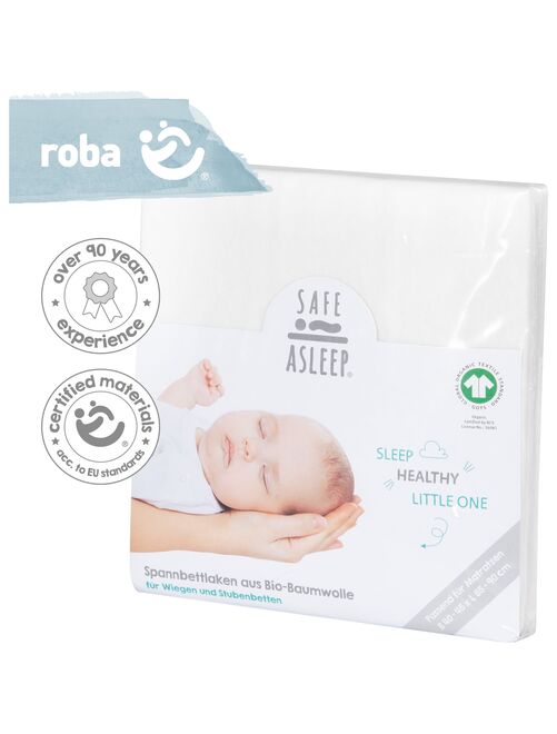 ROBA Drap Housse Bébé Extensible "safe asleep®" 60x120 cm à 70x140 cm - Blanc - Kiabi